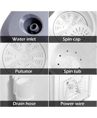 20 lbs Portable Semi-Automatic Twin-tub Washing Machine