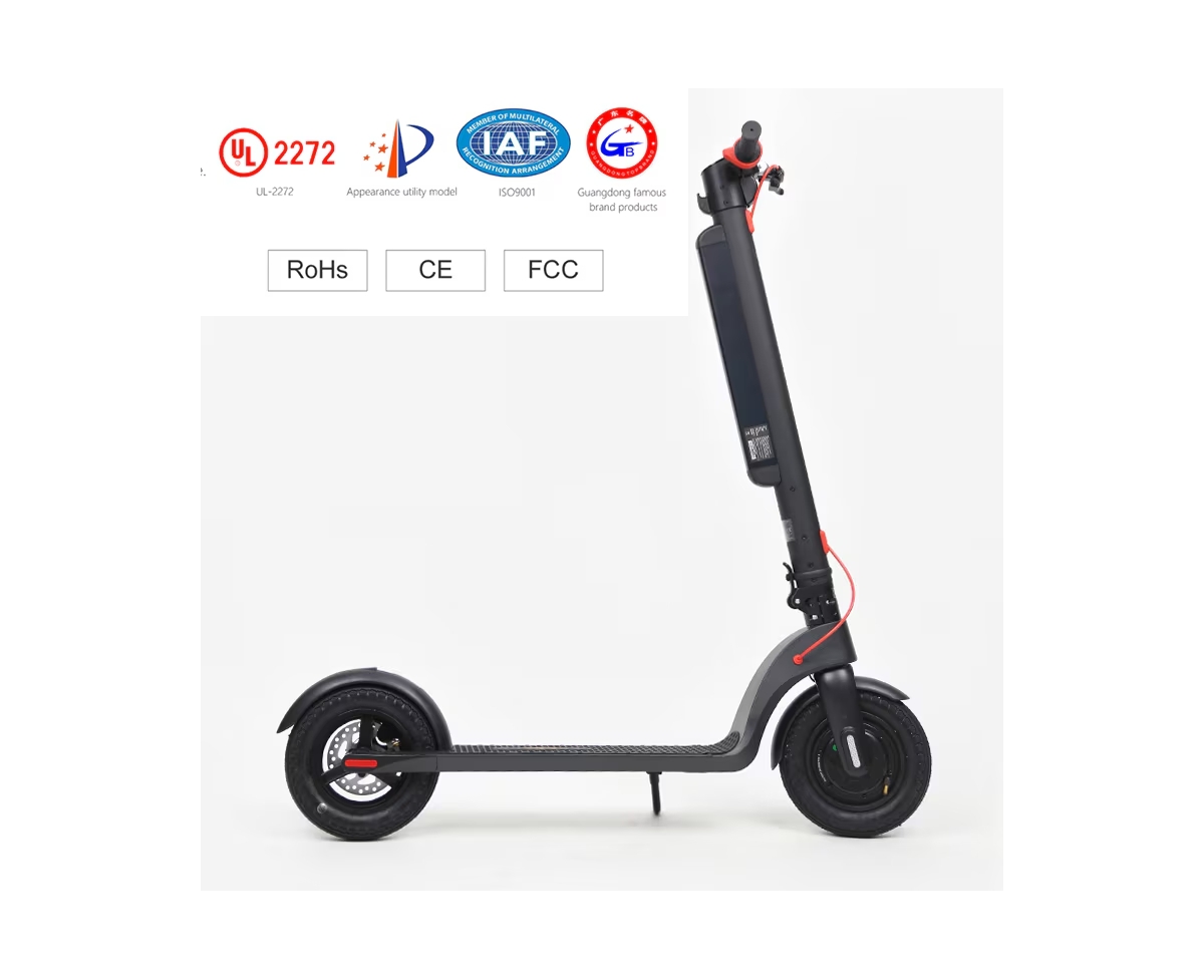 X8 Folding Electric Scooter - 10-Inch Tires, 350W Motor, 32 km/h Speed, 35-45 km Range, Triple Braking System, Led Lights, Waterproof, Portab