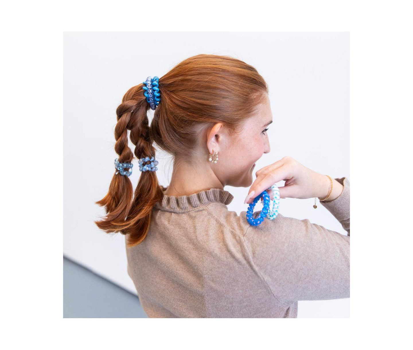 Женские аксессуары для волос Headbands of Hope Hair Tie Set - Blue Bliss, цвет: Синий — фото 2