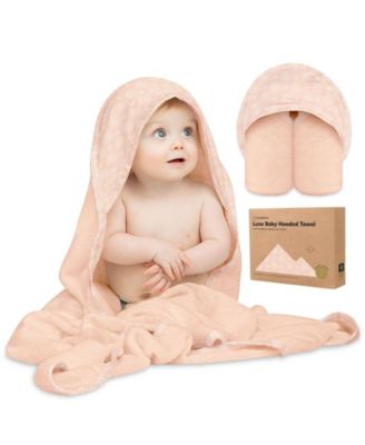KeaBabies Luxe Baby Hooded Towel Baby Bath Towel Hooded Baby Towels Baby Beach Towel for Newborn Kids - Pink crystal 22$