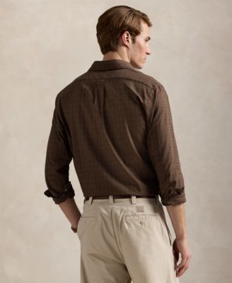 Men's Classic-Fit Plaid Twill Shirt