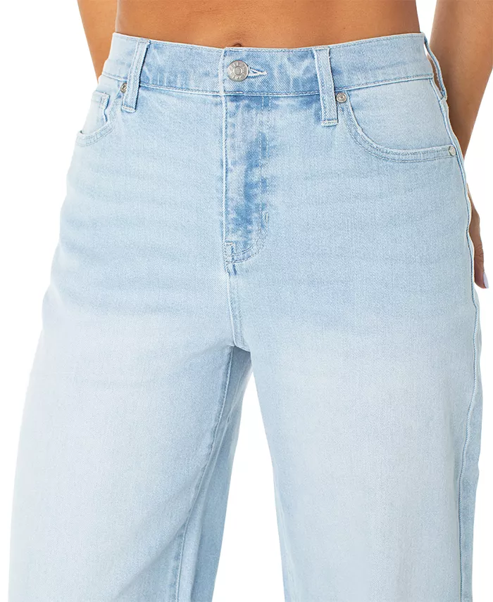 Juniors' Mandy Baggy Elastic-Back Wide-Leg Jeans - thumbnail 4