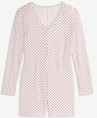 Women's Heather Rib-Knit Romper