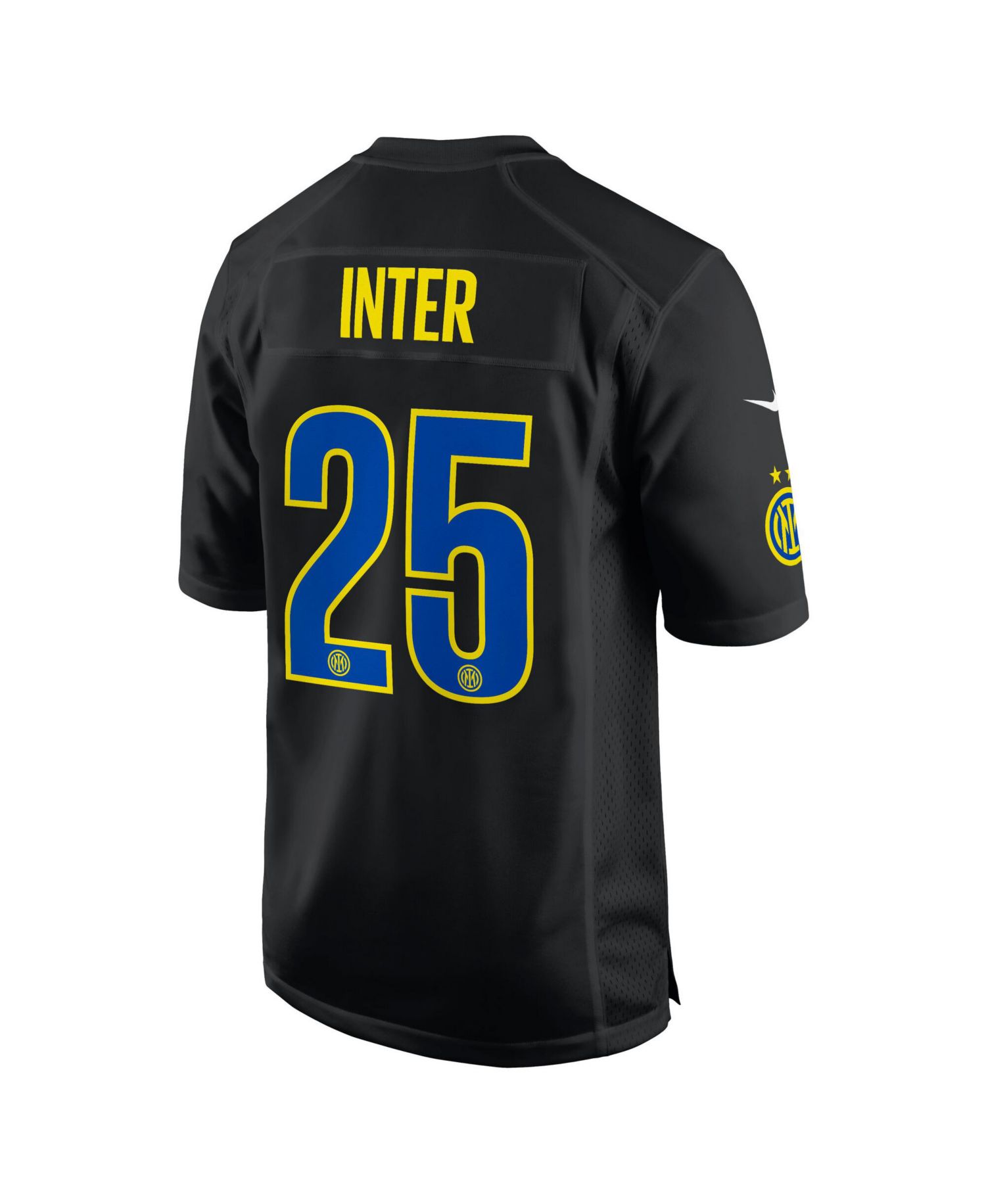 Men's Black Inter Milan 2025 Club World Cup X NFL Jersey