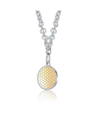 Eternal Harmony Two-Tone Circle Pendant Necklace