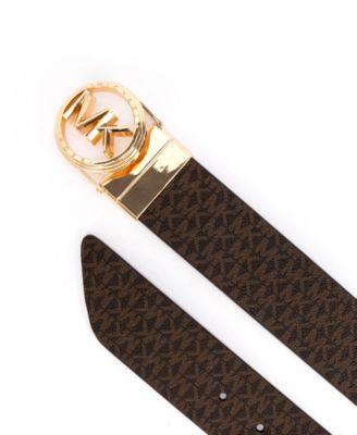 Micheal Kors Women's Embossed Logo Reversible Belt