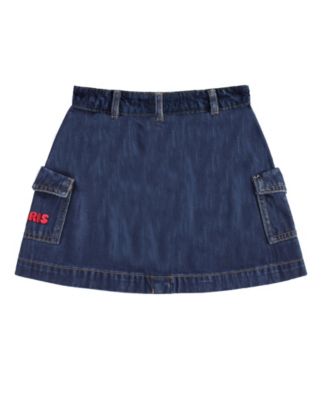 Toddler and Little Girls 2-Piece Top and Denim Skirt Set