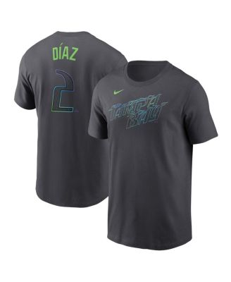 Nike - Men's Yandy Díaz&nbsp;Gray Tampa Bay Rays Fuse City Connect Name Number T-Shirt