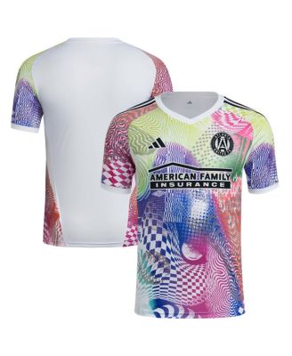 adidas - Men's White Atlanta United FC 2025 Pride Pre-Match Jersey