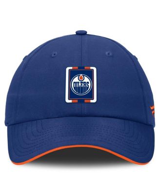 Men's Royal/Orange Edmonton Oilers Authentic Pro Ripstop Adjustable Hat
