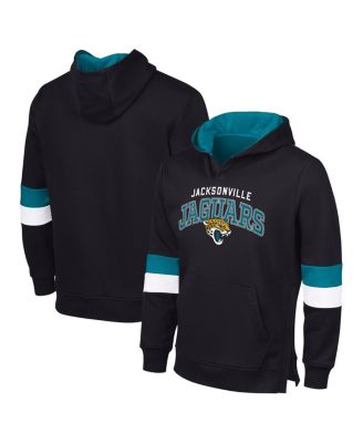 G-III Sports by Carl Banks - Men's Black/Teal Jacksonville Jaguars Adaptive Faceoff Pullover Hoodie