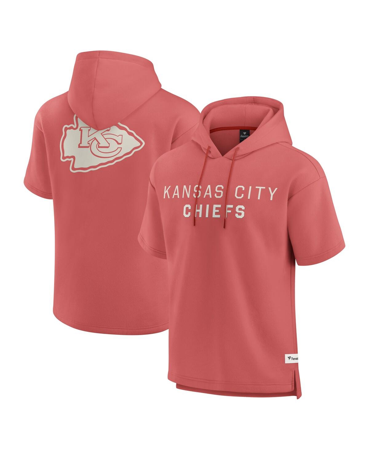 Fanatics Men's Red Kansas City Chiefs Elements Future Ground Lettering Short Sleeve Pullover Hoodie - Red
