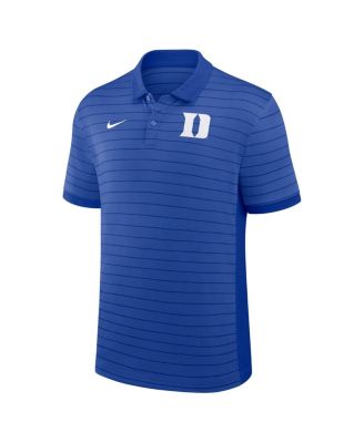 Men's Royal Duke Blue Devils 2025 Early Season Coaches Sideline Victory Stripe Performance Polo Shirt