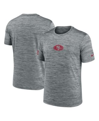 Nike - Men's Gray San Francisco 49ers Sideline Velocity Performance T-Shirt