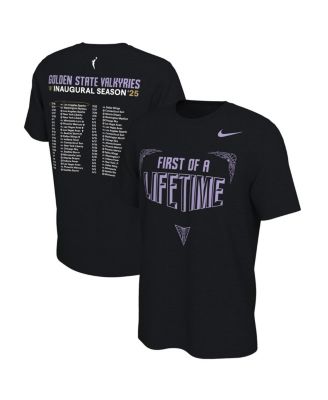 Nike - Men's and Women's Eclipse Black Golden State Valkyries 2025 Inaugural Season First of a Lifetime Schedule T-Shirt