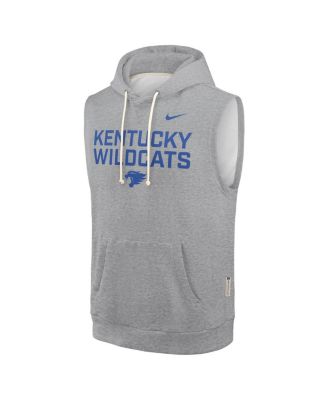 Men's Heather Gray Kentucky Wildcats 2025 Sideline Performance Sleeveless Pullover Hoodie