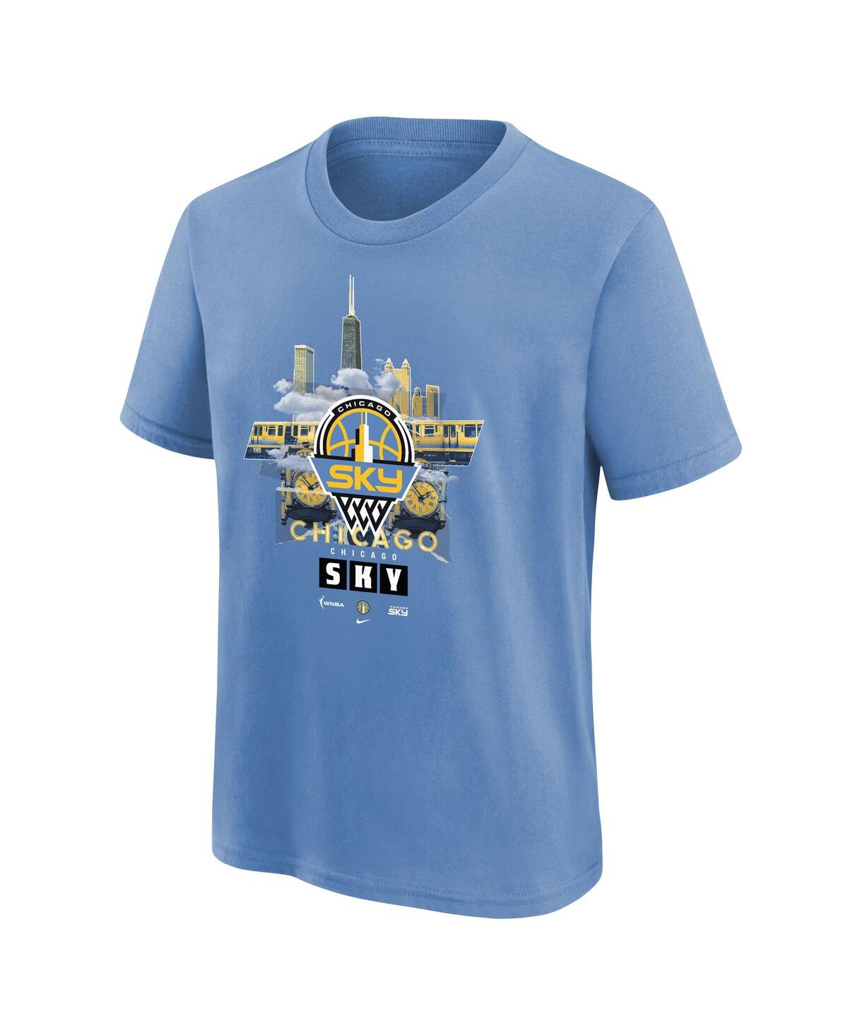 Nike Big Boys And Girlsâ Sky Blue Chicago Sky Original Content T-shirt In Blue
