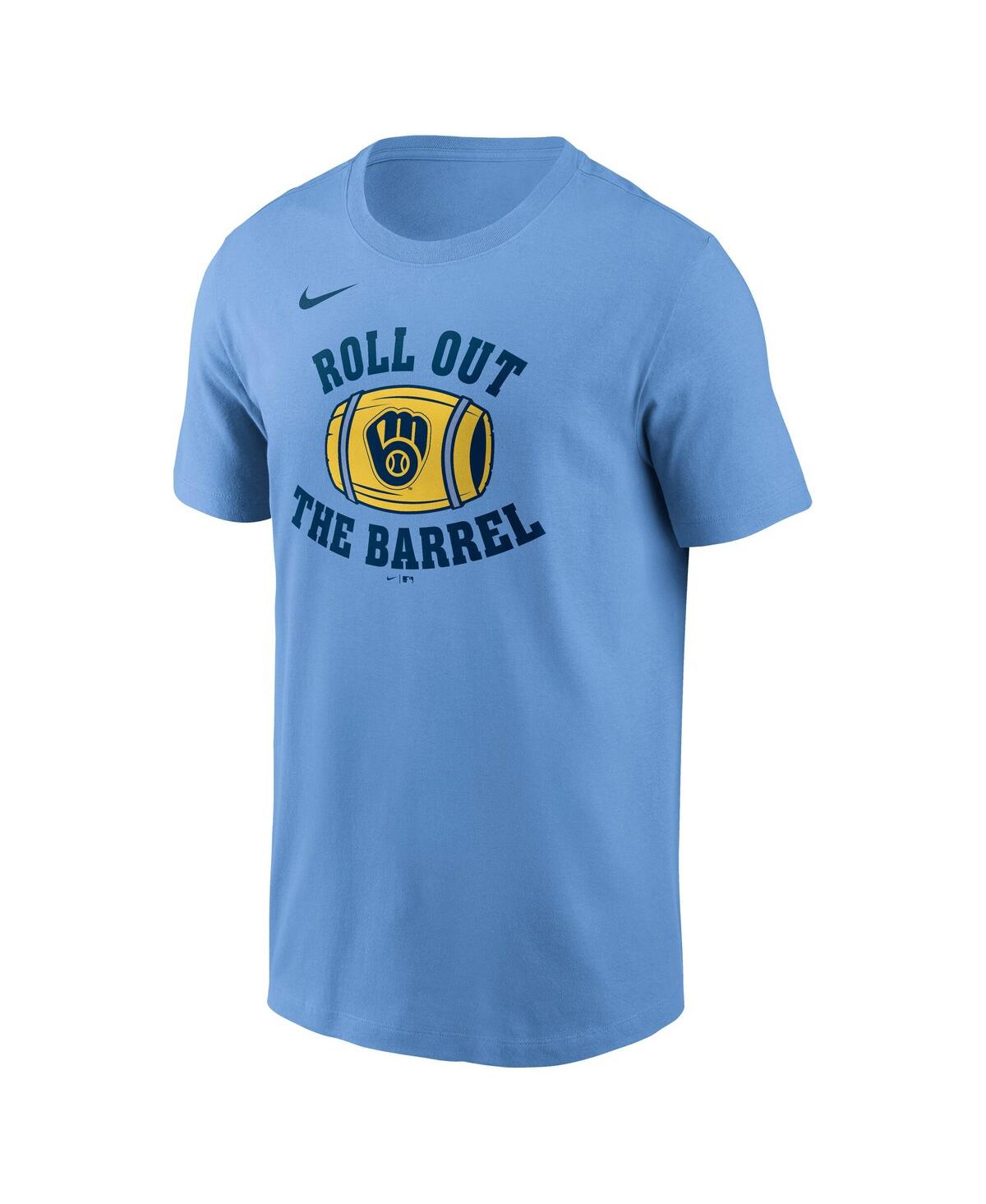 Nike Men's Light Blue Milwaukee Brewers Local Hometown T-shirt In Blue