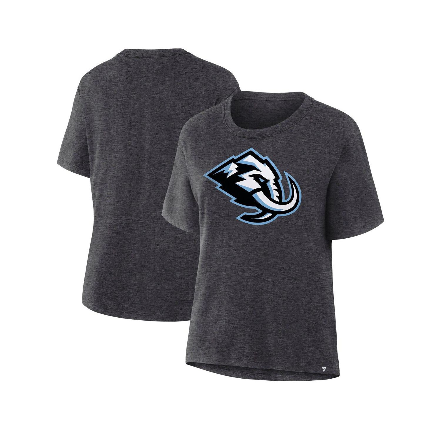 Women's Heather Charcoal Utah Mammoth Primary Logo Legacy T-Shirt