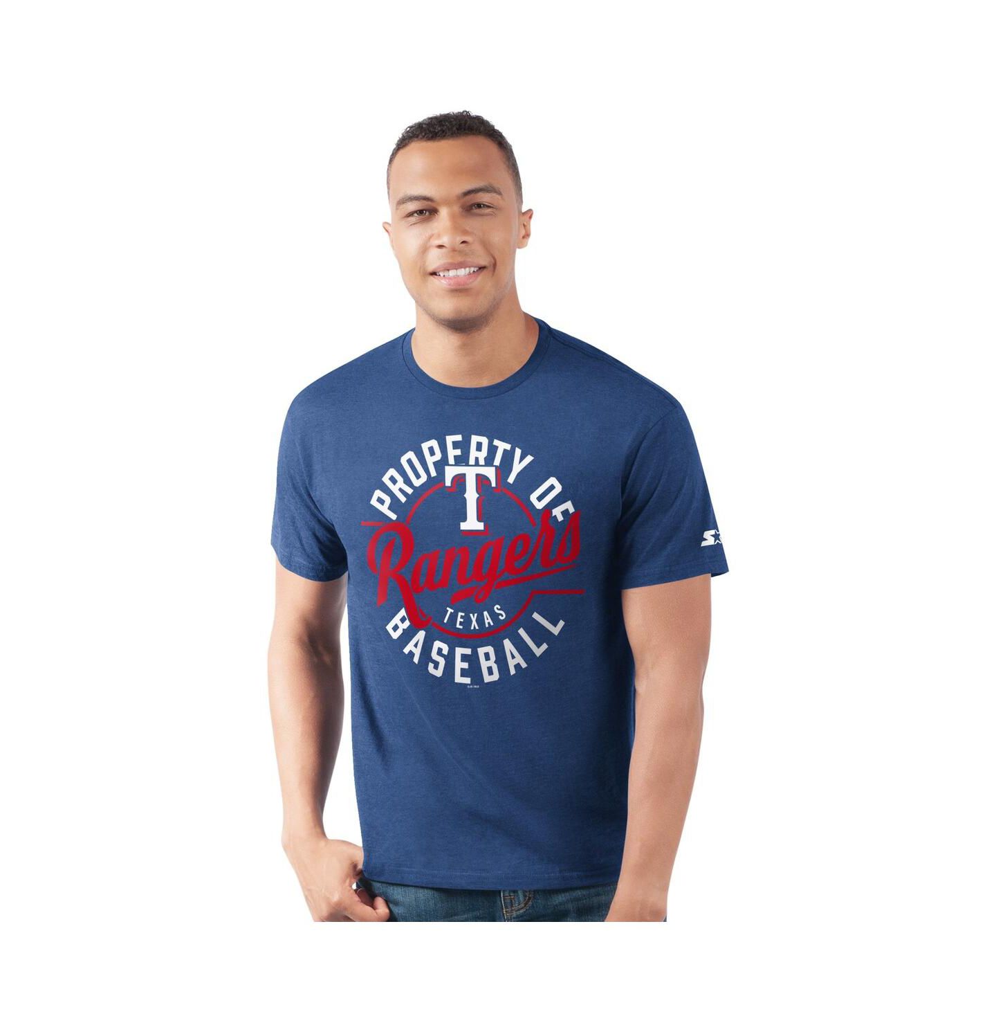 Мужская футболка Starter Royal Texas Rangers Prime Time Property of T-Shirt — фото 1