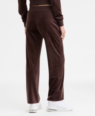 Women's Couture Straight-Leg Velour Pants