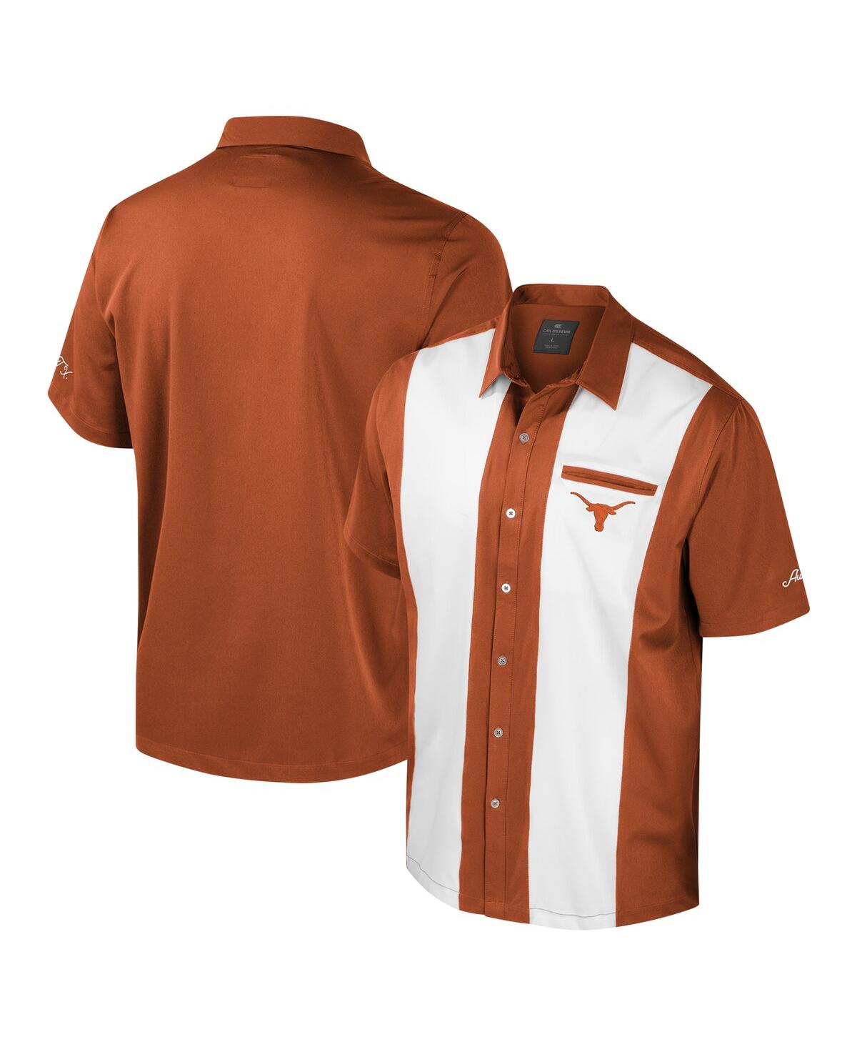 Men's Texas Orange Texas Longhorns Strike Bowling Button-Up Shirt - Burnt Orange