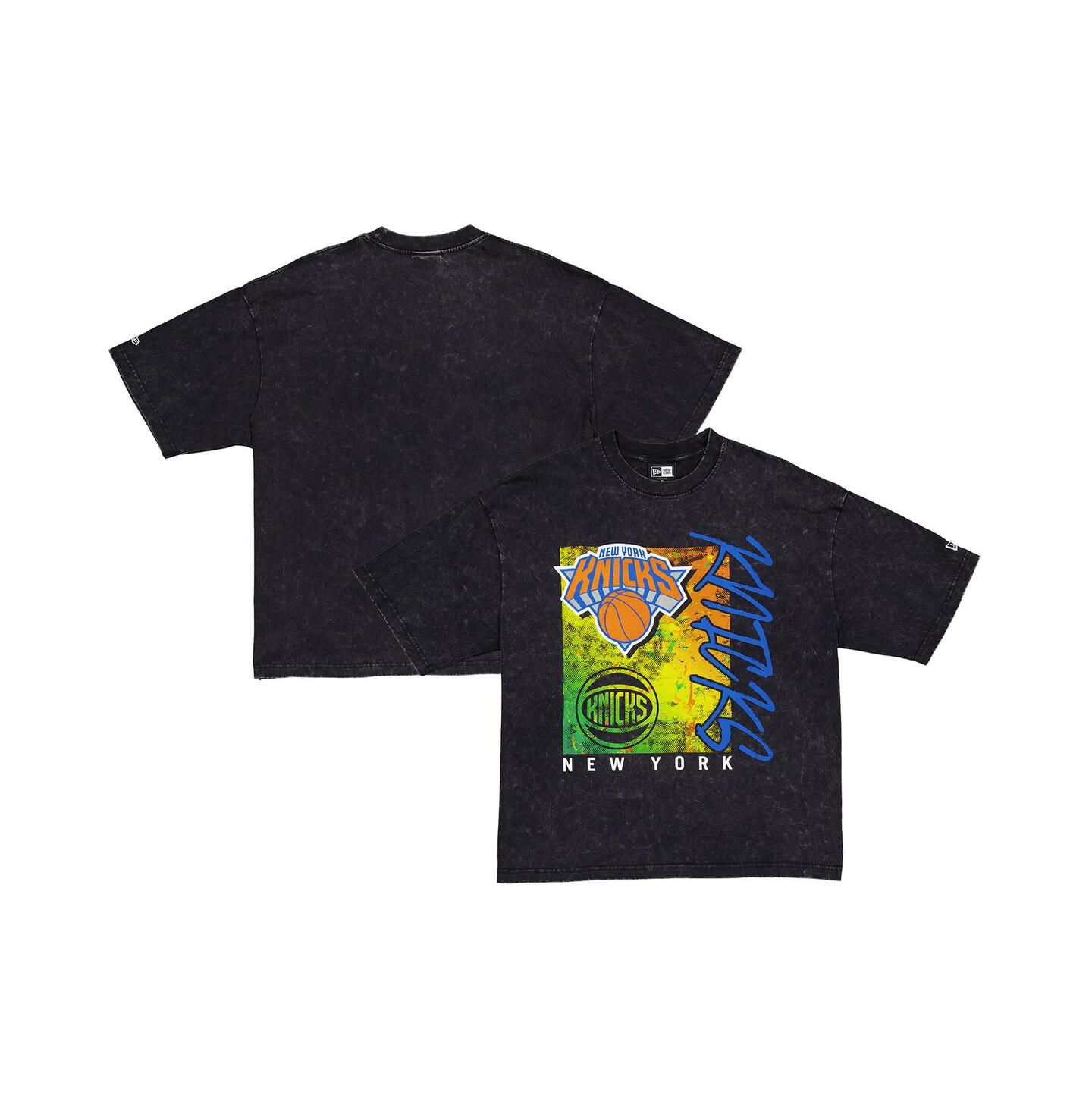 Мужская футболка New Era Black New York Knicks Sport Classics Enzyme Washed — фото 1