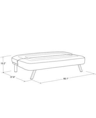 66.1" Polyester Forrest Convertible Futon