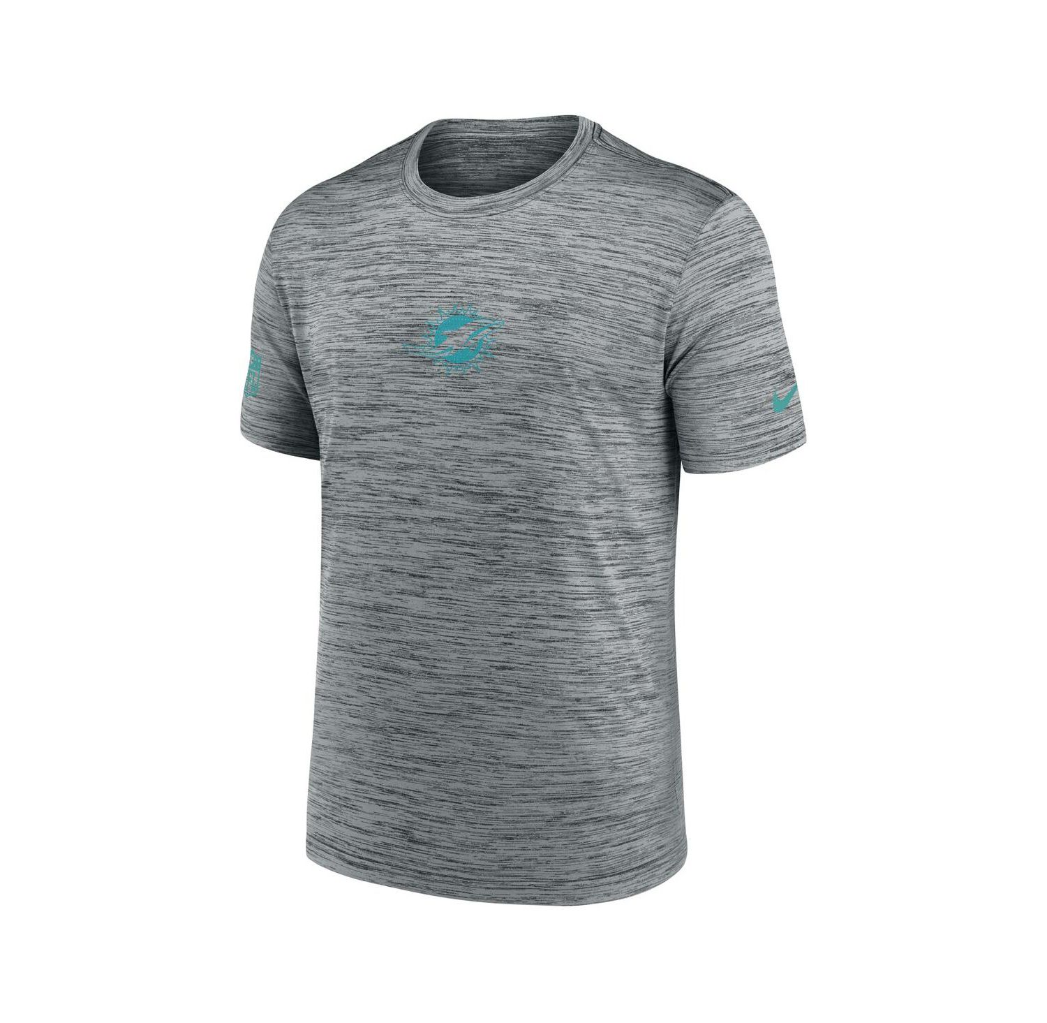 Men's Gray Miami Dolphins Sideline Velocity Performance T-Shirt