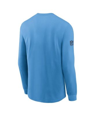 Men's Light Blue Tennessee Titans Sideline Performance Long Sleeve T-Shirt
