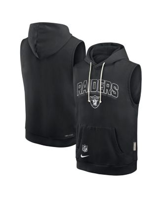 Nike - Men's Black Las Vegas Raiders Sideline Performance Sleeveless Pullover Hoodie
