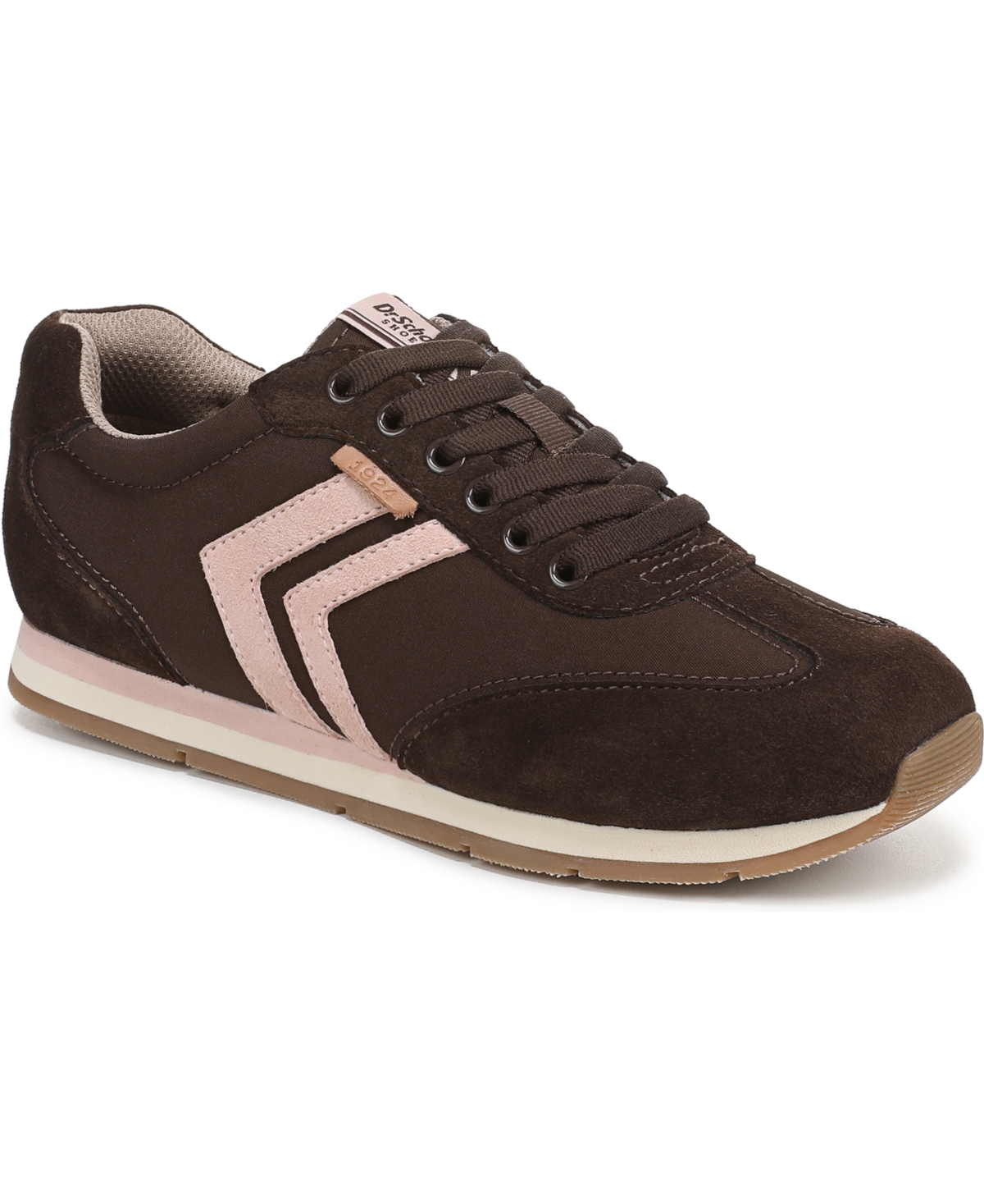 Women's Comeback Closed Round Toe Lace Up Sneakers - Dark Brown Suede/Nylon Fabric