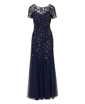 Adrianna Papel Women's Floral-Beaded Gown