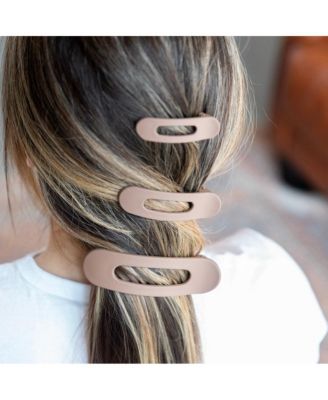 Mixed Size Flat Lay Clip Set - Brown