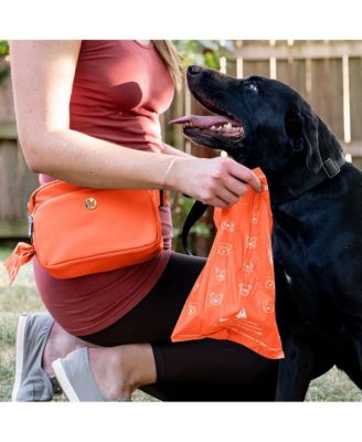 Walk Star Kit: 3-in-1 Dog Walk Bag, Bowl, & Leash plus Matching 90 Refill Dog Poop Bags