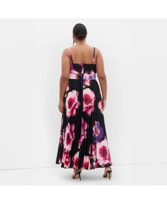 Plus Size Ariana Print Pleat Dress