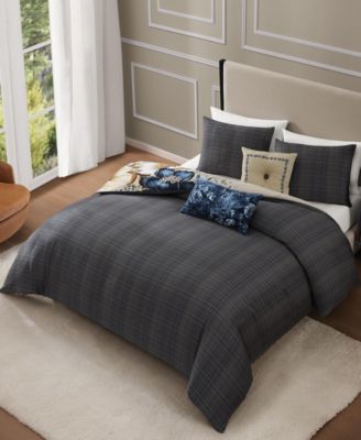 English Manor Cotton Sateen 5-Pc. Reversible Comforter Set, King