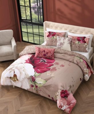 Florence Bedding 220 Thread Count 100% Cotton 5 Piece King Size Reversible Comforter Set