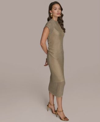 Women's Mock-Neck Midi Sweater Dress