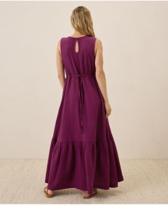 Women's Organic Cotton Coastal Double Gauze Beach To Brunch Dress