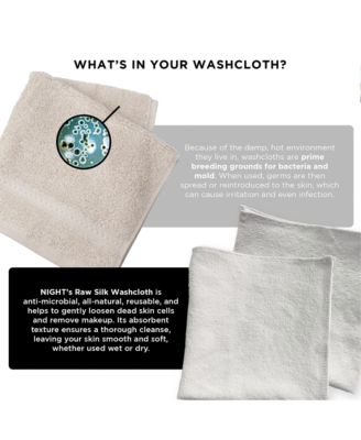 Raw Silk Skincare Washcloths, Exfoliating, Multi-Pack