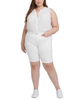 Plus Size Briella Roll Cuff Denim Shorts