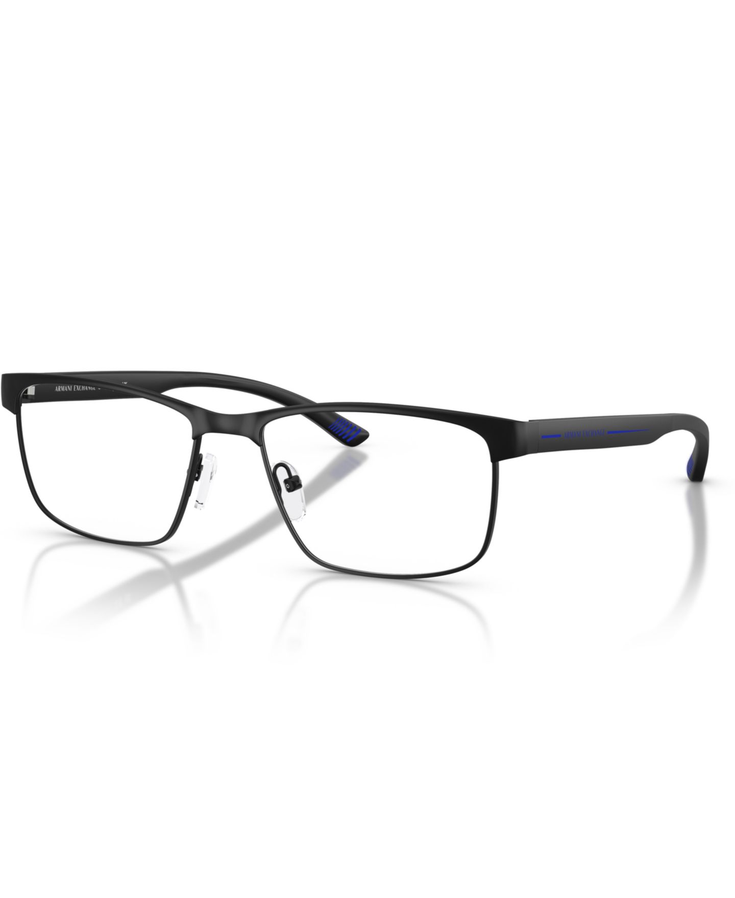 Мужские очки Armani Exchange Man Rectangle Metal AX1070 Eyeglasses, цвет: Матовый тёмный синий — фото 1