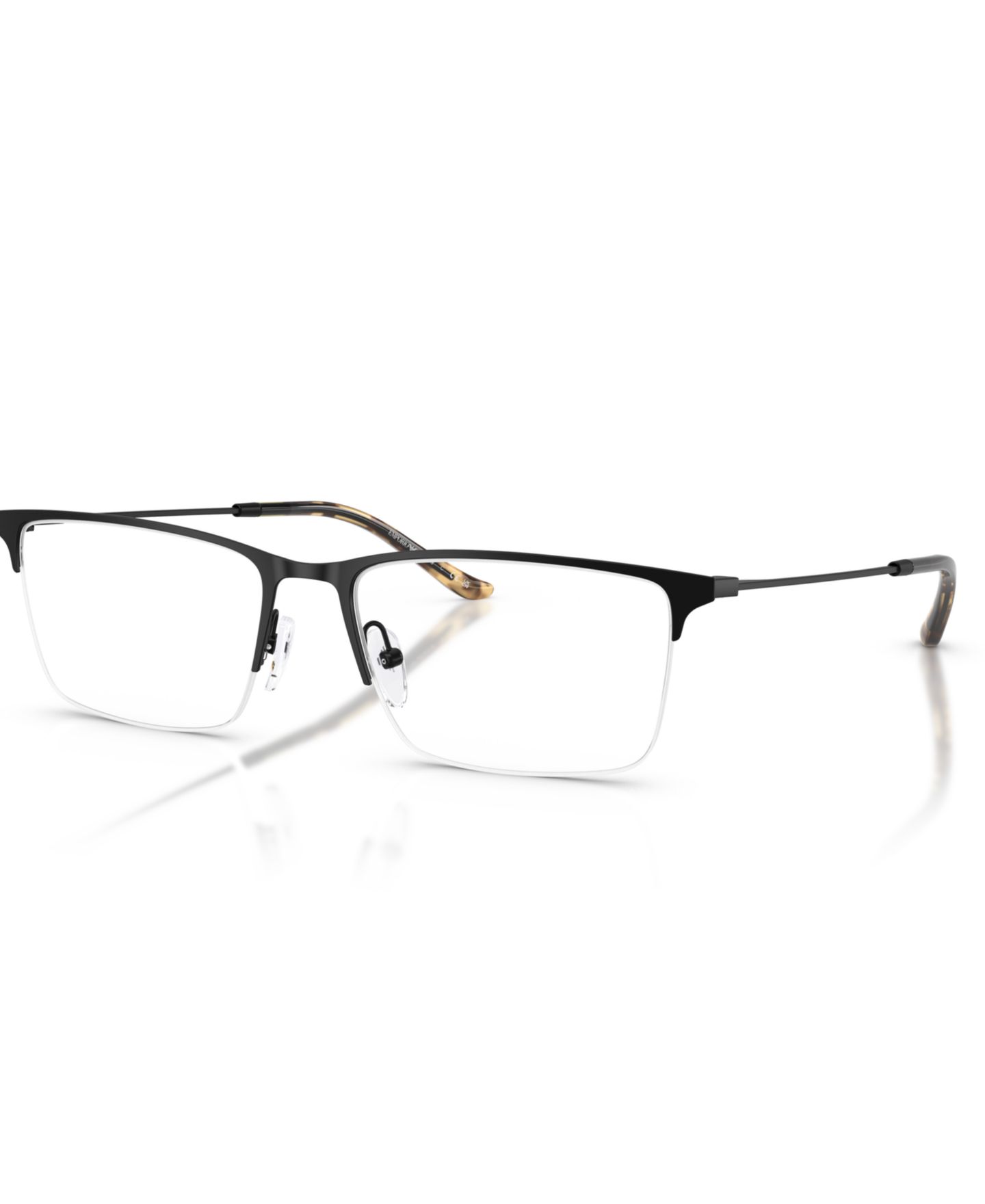 Мужские очки Emporio Armani Man Rectangle Metal EA1171 Eyeglasses, цвет: Матовый чёрный — фото 1