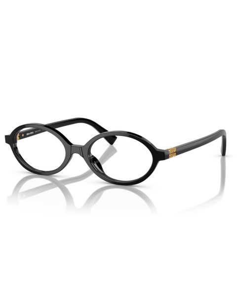 Женские очки MIU MIU Woman Oval Plastic MU 01XV Eyeglasses, цвет: Чёрный