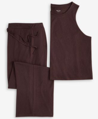 Women's Solid Knit Tank Pajama Set, XS-3X, Macy's Exclusive