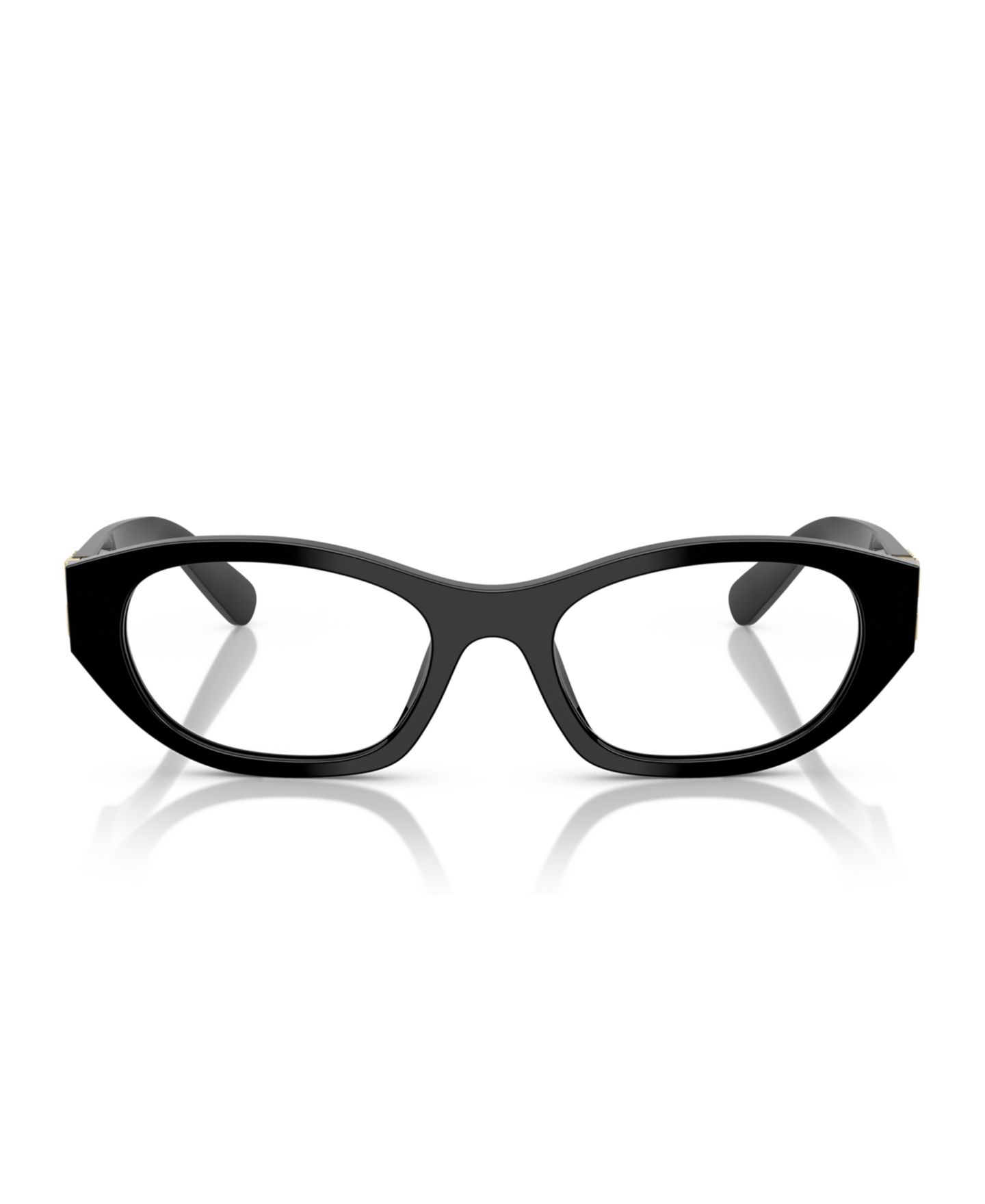 Женские очки MIU MIU Woman Irregular Plastic MU 03WVF Eyeglasses, цвет: Чёрный — фото 2