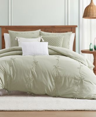 Sasha Bows Embroidered 2-Pc. Duvet Cover Set, Twin