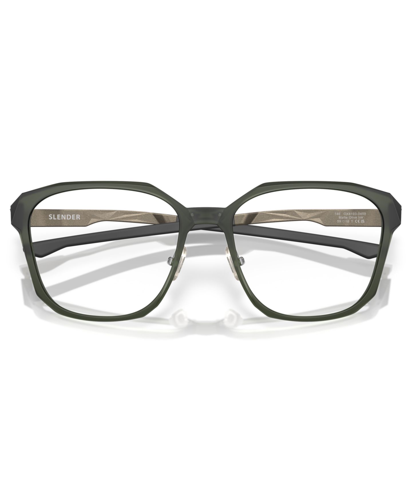Мужские очки Celine Oakley Man Square Plastic OX8193 Slender Eyeglasses, цвет: Оливковый чернильный — фото 5