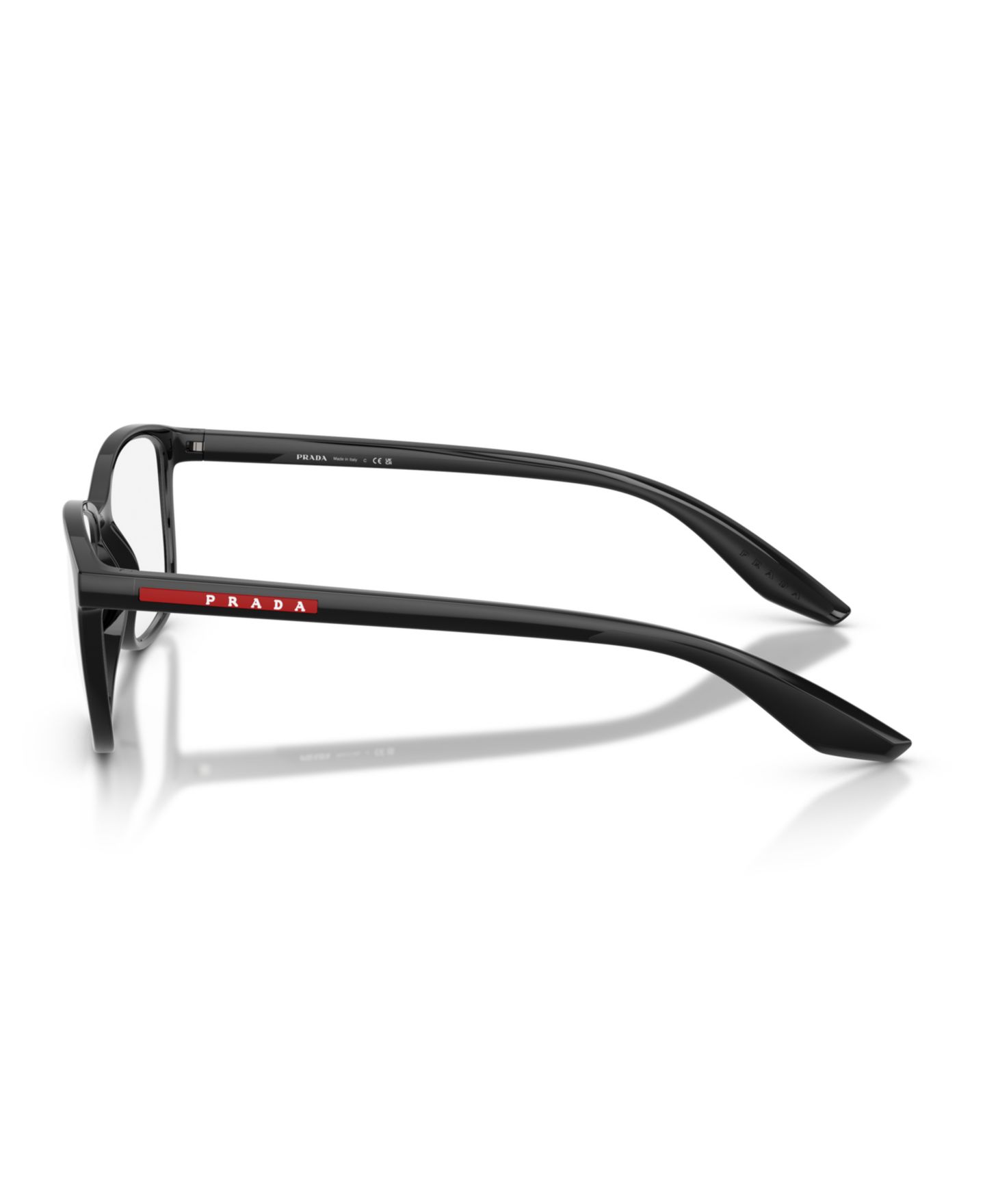 Мужские очки PRADA LINEA ROSSA Man Pillow Plastic PS 07RV Eyeglasses, цвет: Чёрный — фото 5